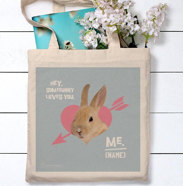 Somebunny Loves You Tote Bag - Rachael Hale