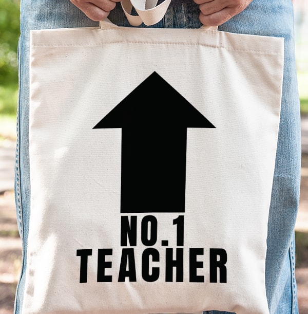 No.1 Teacher Personalised Tote Bag