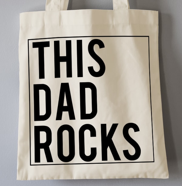 This Dad Rocks Personalised Tote Bag