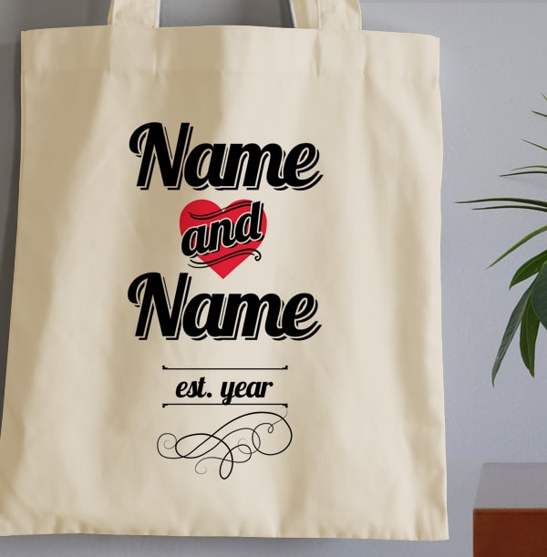 Mr & Mrs Personalised Tote Bag