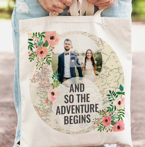 The Adventure Begins Photo Tote Bag