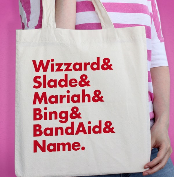 Big Christmas Bands Personalised Tote Bag