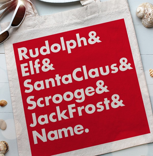 Christmas Characters Personalised Tote Bag