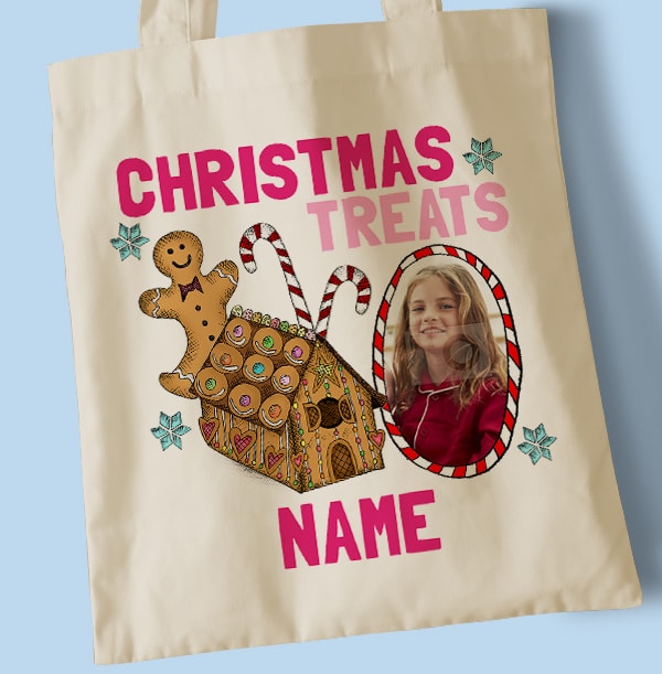 Christmas Treats Personalised Tote Bag
