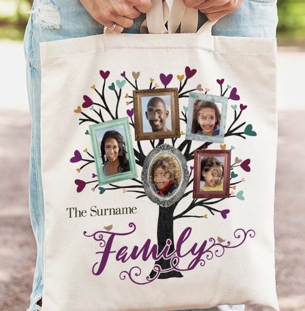 Family Tree 5 Photo Tote Bag