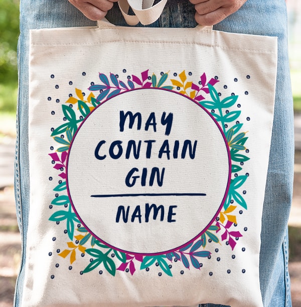 May Contain Gin Personalised Tote Bag