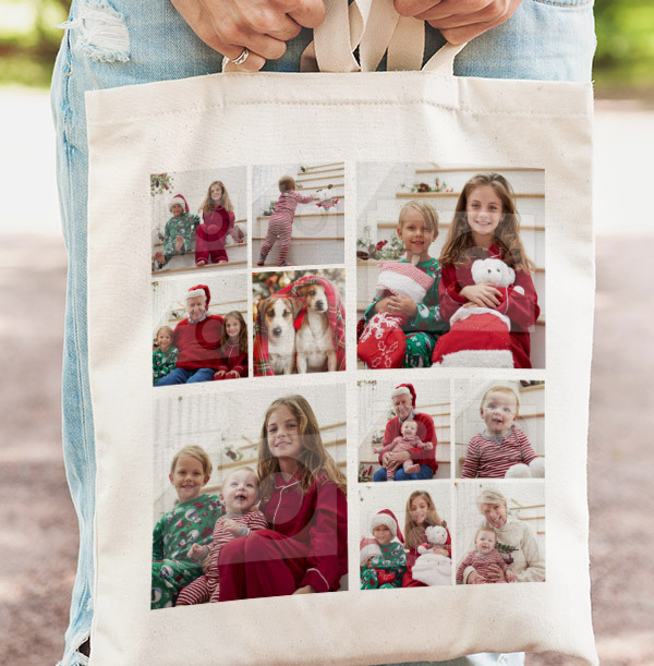Christmas 10 Photo Collage Tote Bag
