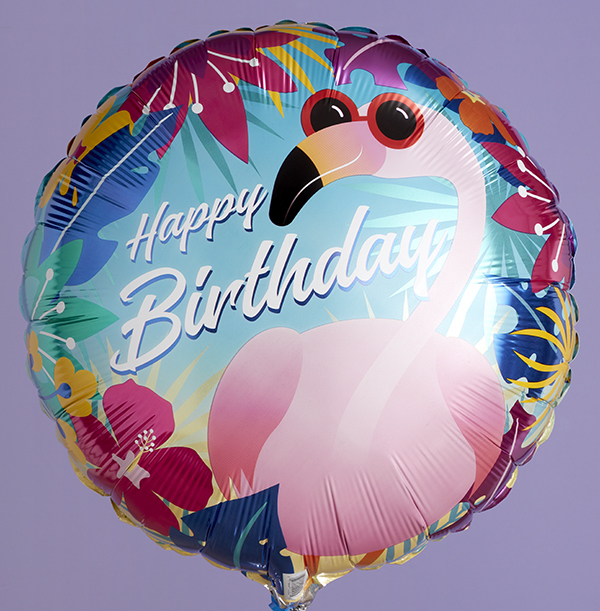Tropical Flamingo Birthday Balloon