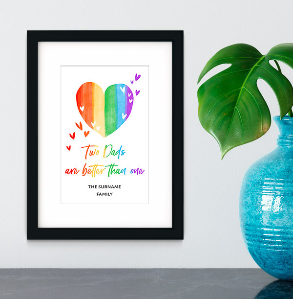 Two Dads Are Better Than One Personalised Print