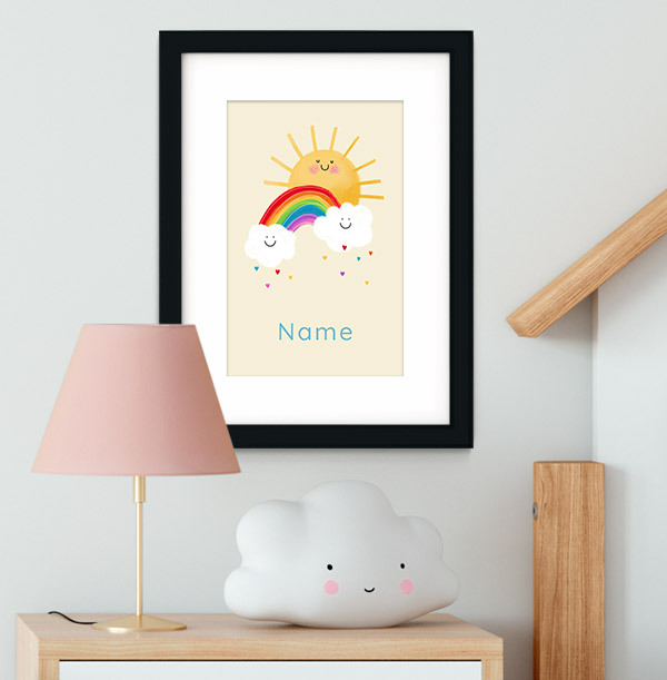 Sun and Rainbow Personalised Print