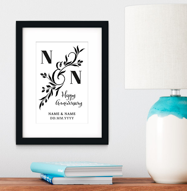 Happy Anniversary Personalised Print