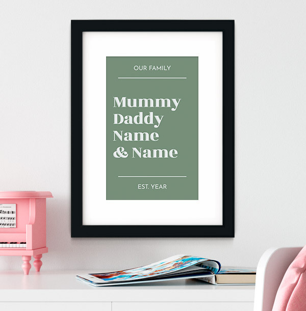 Our Family Personalised Print