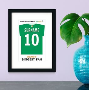 Photo of Ireland's Biggest Fan! Personalised Football Shirt Print