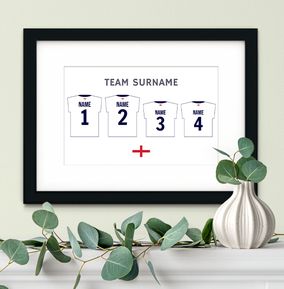 Photo of Family England Football Shirt Personalised Print