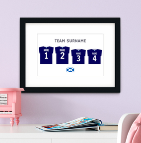 Family Scotland Football Shirt Personalised Print