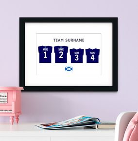 Photo of Family Scotland Football Shirt Personalised Print