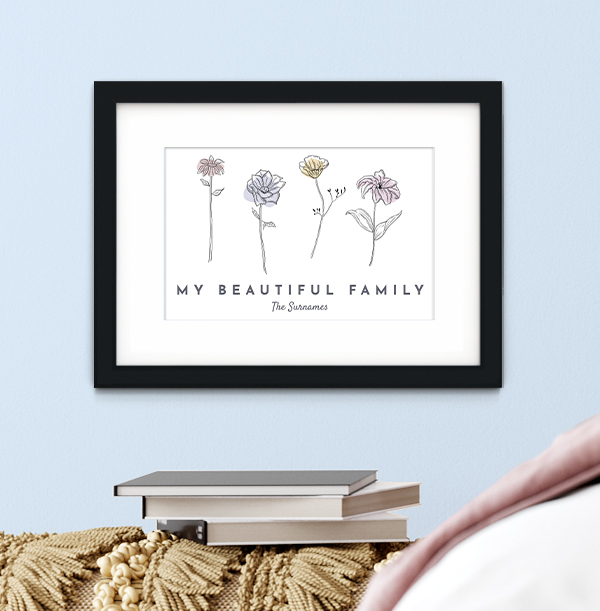 My Beautiful Family Personalised Print