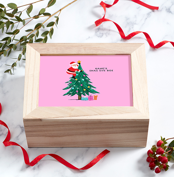Name's Personalised Wooden Christmas Eve Box
