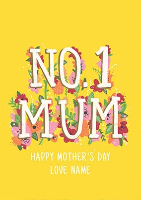 No.1 Mum Mother's Day Card