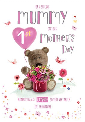 Barley Bear - Mummy 1st Mother's Day Personalised Card