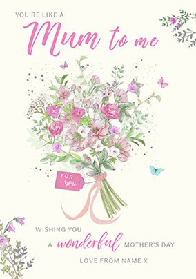 You're like a Mum to me personaised Card