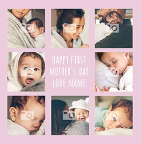 1st Mother's Day multi photo upload Card