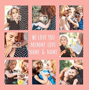 Mummy Mother's Day multi photo upload Card