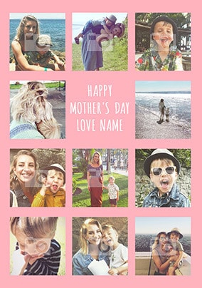 Mother's Day multi photo upload Card