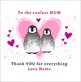 Coolest Mum Personalised Mother's Day Card