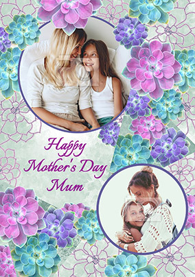 Happy Mother's Day Bright Plants Photo Card