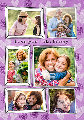 Nanny Multi Photo Frame Card