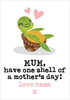 Shell Personalised Mother's Day Card