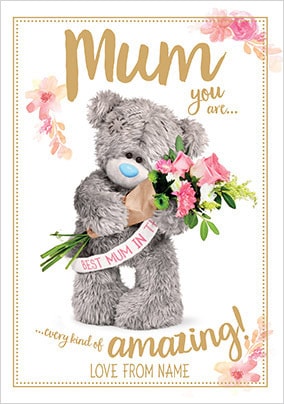 Amazing Me to You Personalised Mother's Day Card