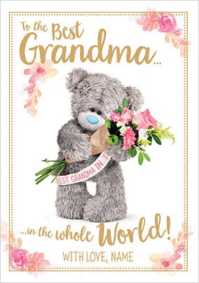 Best Grandma Me to You personalised Card