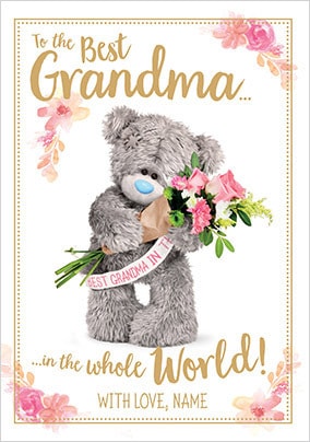 Best Grandma Me to You personalised Mother's Day Card