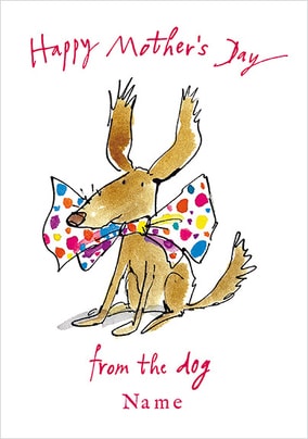 Quentin Blake from the Dog personalised Card