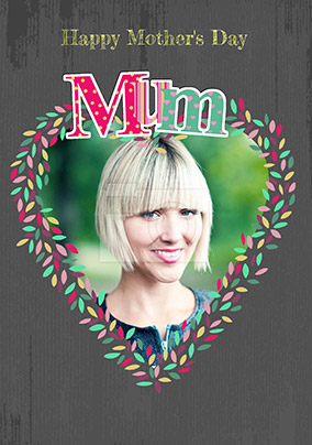 Mother's Day Leafy Photo Upload Card