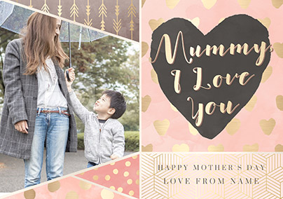 All That Shimmers Photo Upload Mother's Day Card - I Love You