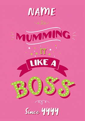 Like A Boss Personalised Mother's Day Card