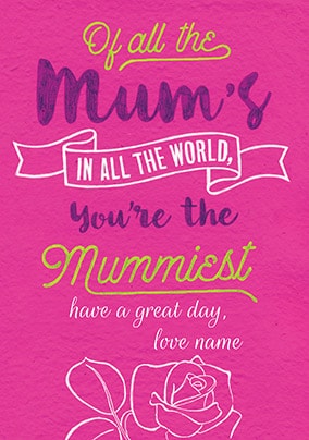 The Mummiest Personalised Mother's Day Card