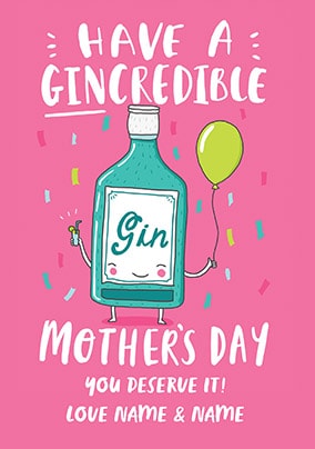 Gincredible Mother's Day Personalised Card