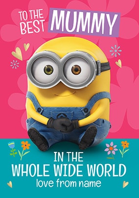 Minions Best Mummy Personalised Mother's Day Card