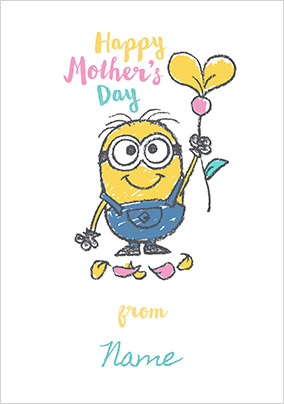 Minion Happy Mother's Day personalised Card