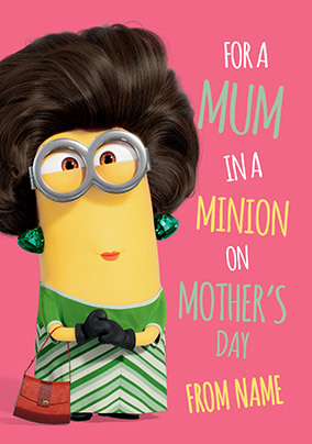 Mum in a Minion personalised Mother's Day Card