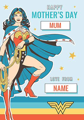 Wonder Woman Mother's Day Card