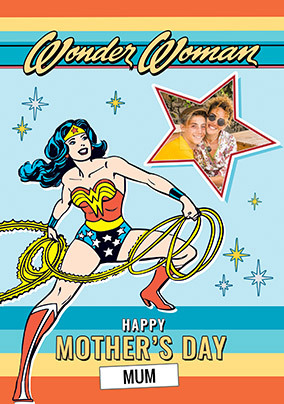 Wonder Woman Photo Mother's Day Card