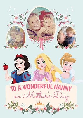Disney Princess Multi Photo Card for Nanny