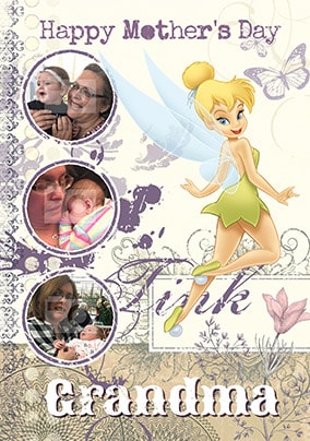 Tinker Bell Photo Mother's Day Card for Grandma