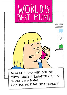 Nuisance Calls Mother's Day Personalised Card