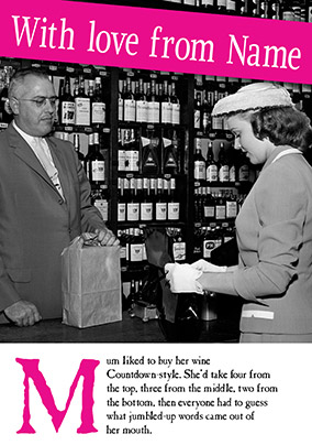 Countdown Style Mother's Day Card - Emotional Rescue